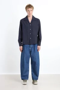 Camisas Manolo Buenas Noches Hemp Shirt – Blue | Centre Commercial